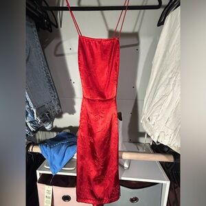 Red Backless Mini Dress
